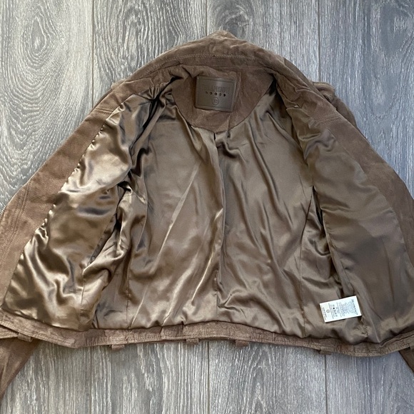 Blank NYC - Taupe Suede Leather Biker Jacket - Size XS - Picture 7 of 14